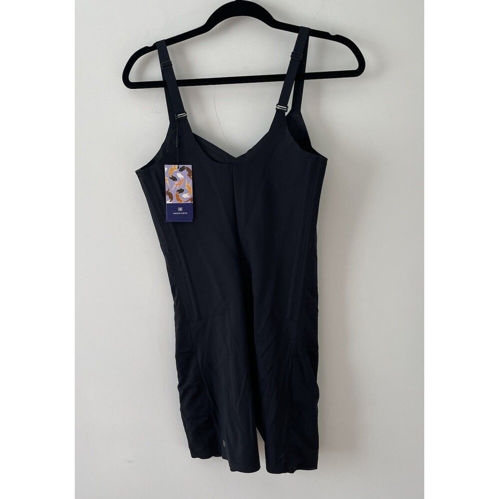 HoneyLove Shapewear Womens XL Superpower Mid Thigh Bodysuit Shapewear Black New - Picture 4 of 9